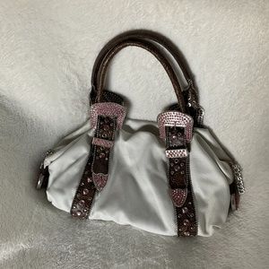 Charm and Luck hand/ shoulder bag with crystals.